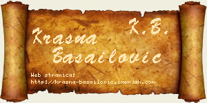 Krasna Basailović vizit kartica